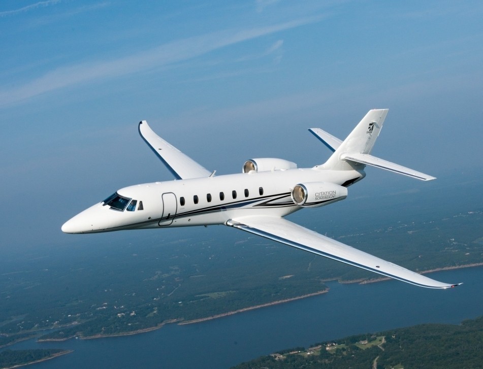 Cessna Citation Sovereign private jet shown in flight